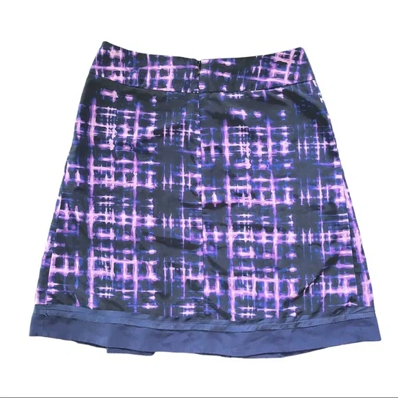 Simply Vera Purple & Pink Pleated Knee Length Skirt size 4 - Picture 6 of 7